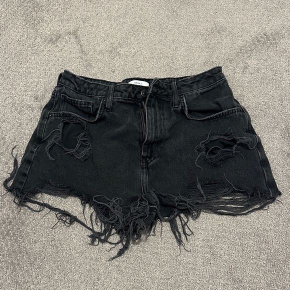 Forever 21 Pants - Black Distressed Jean Shorts